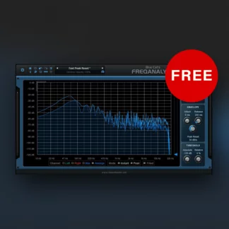 Blue Cat's FreqAnalyst is a free spectrum analyzer plug-in that lets you monitor the spectral content of your audio signal in real-time.